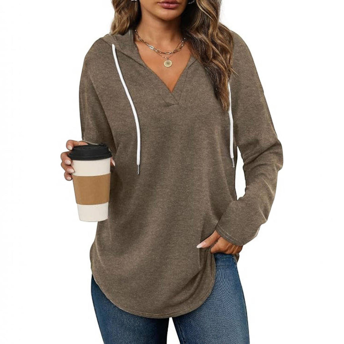 Womens Oversized Hoodie, Long Sleeve Loose Fit Pullover Sweatshirt Top