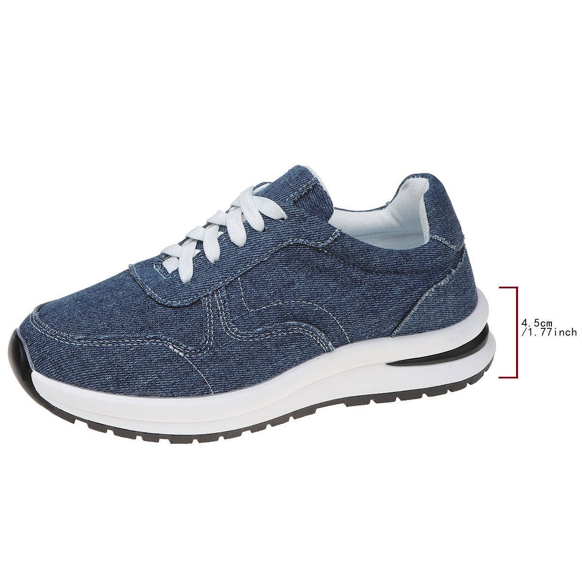 Orthopedic Denim Sneakers, Arch Support Comfort Shoes for Walking and Daily Use