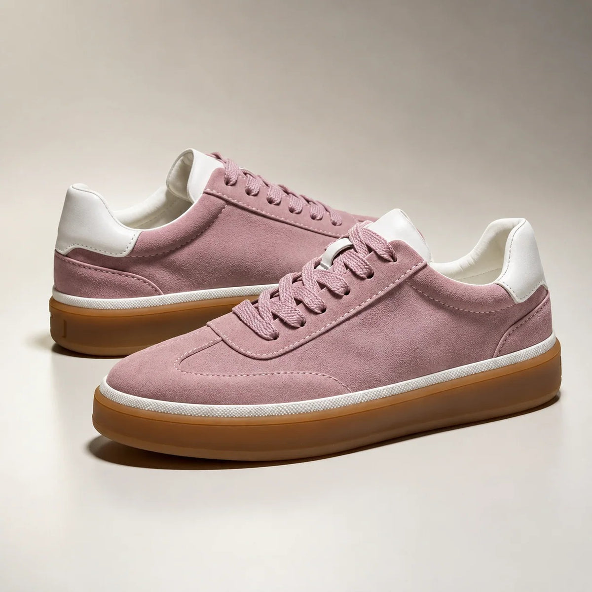 Suede Low Top Lace Up Sneakers
