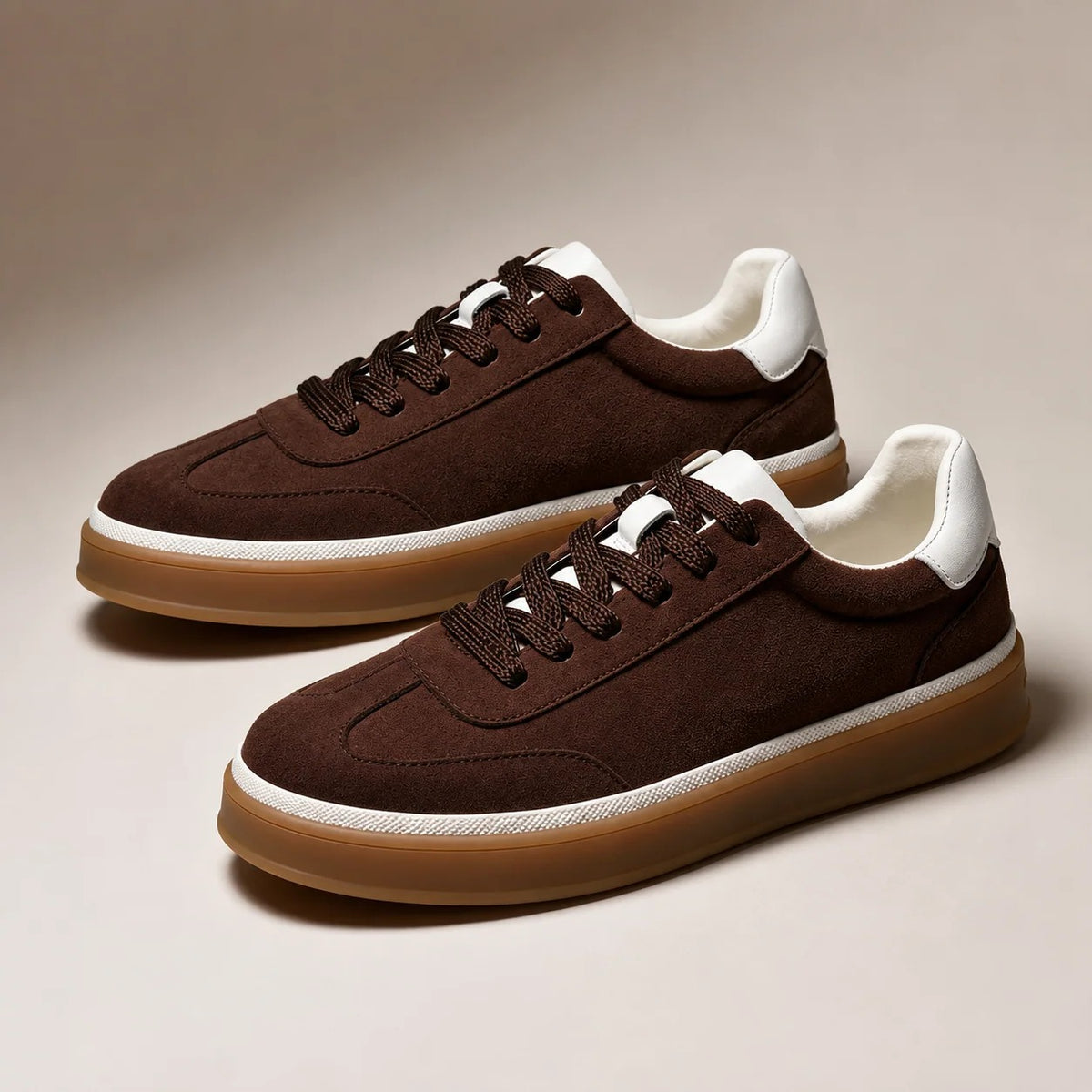 Suede Low Top Lace Up Sneakers