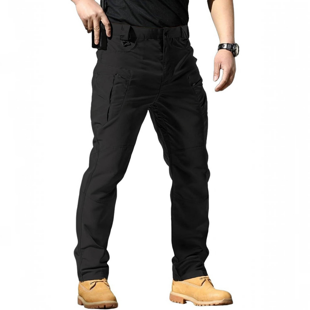 Mens Weatherproof Work Pants, Waterproof Ripstop Cargo Pants, Lightweight Stretch Hiking Outdoor Work Trousers