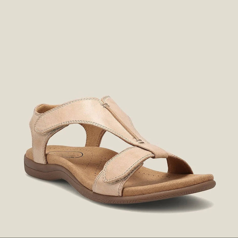 Womens Vegan Leather Sandals, Comfort Sandals for Walking and Daily Use
