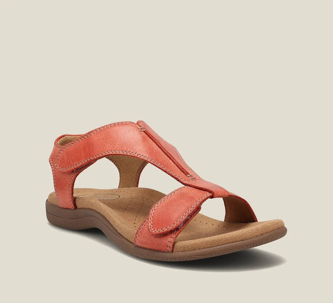Orthopedic Vegan Leather Sandals, Arch Support Comfort Sandals for Walking and Daily Use
