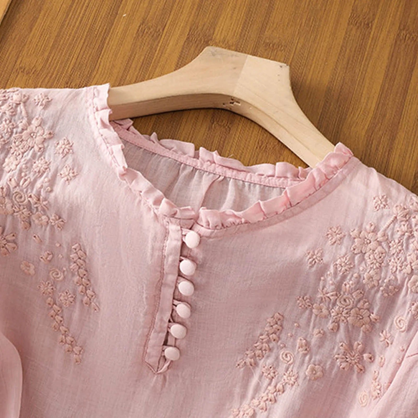 Floral Button Front Blouse, Stylish Women’s Casual Shirt for Daily Fashion