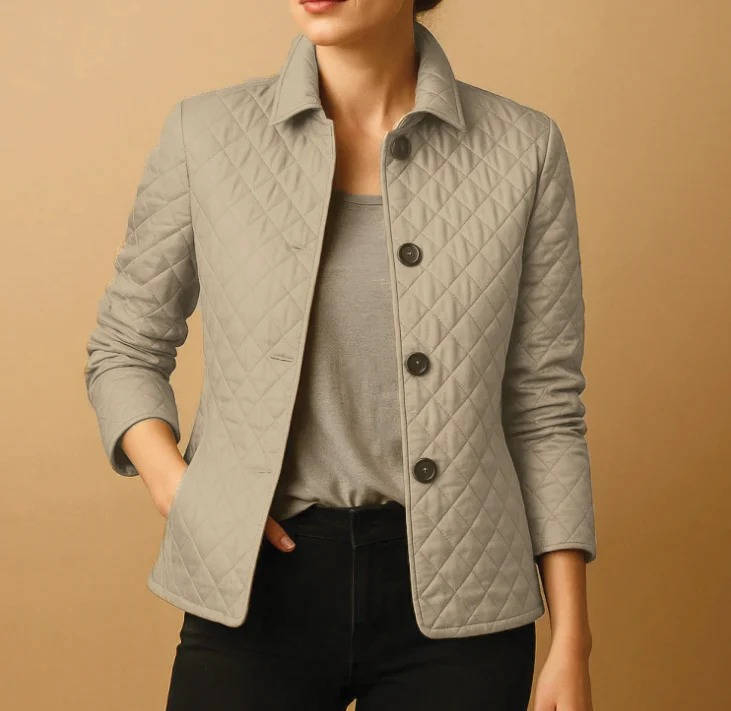 Women's Quilted Jacket, Lightweight Padded Outerwear