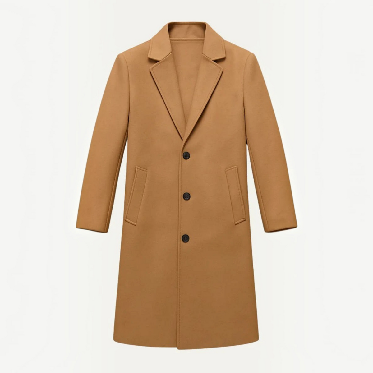 Mens Wool Overcoat, Classic Elegant Winter Coat, Warm Formal Outerwear