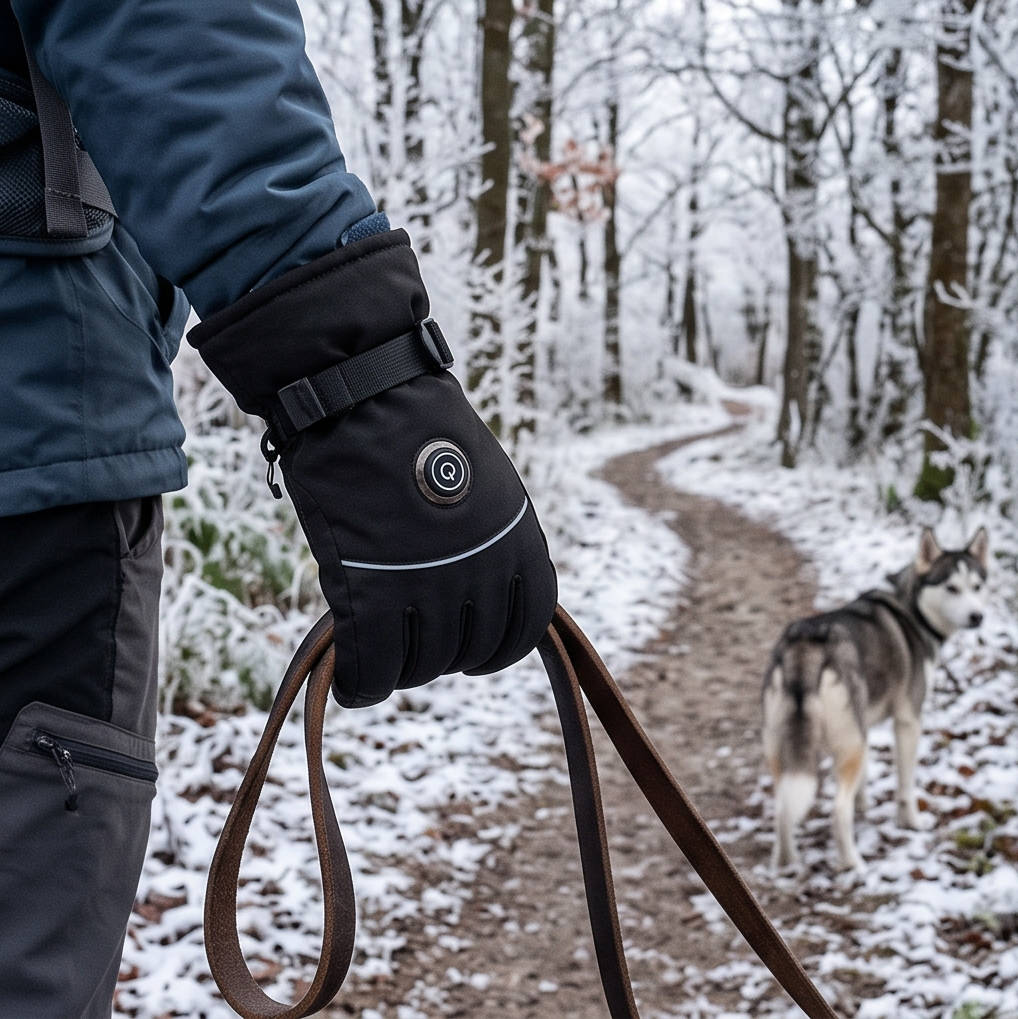 Heated Gloves for Men & Women, 5V 6000mAh Rechargeable Waterproof Electric Gloves, Non Slip for Skiing & Outdoor Work