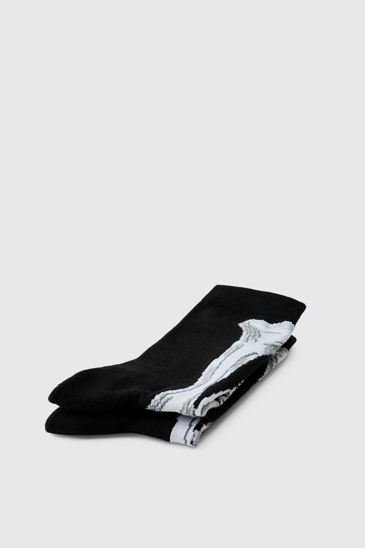 Skeleton Crew Socks with Knitted Bone Graphics and Ribbed Cuff