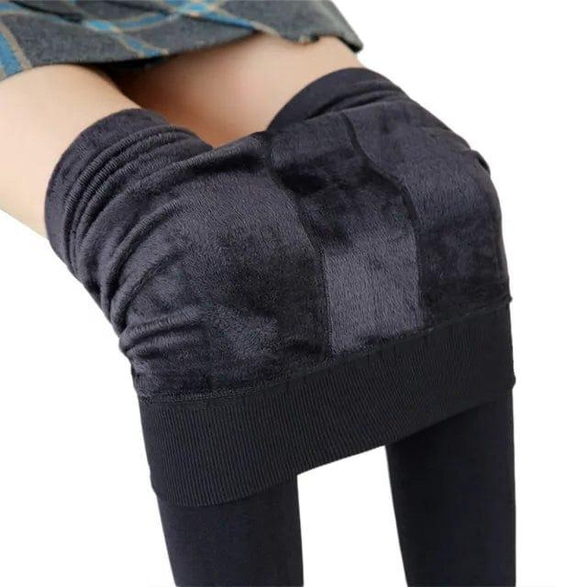 High Waisted Thermal Winter Tights with Soft Fleece Lining for Women
