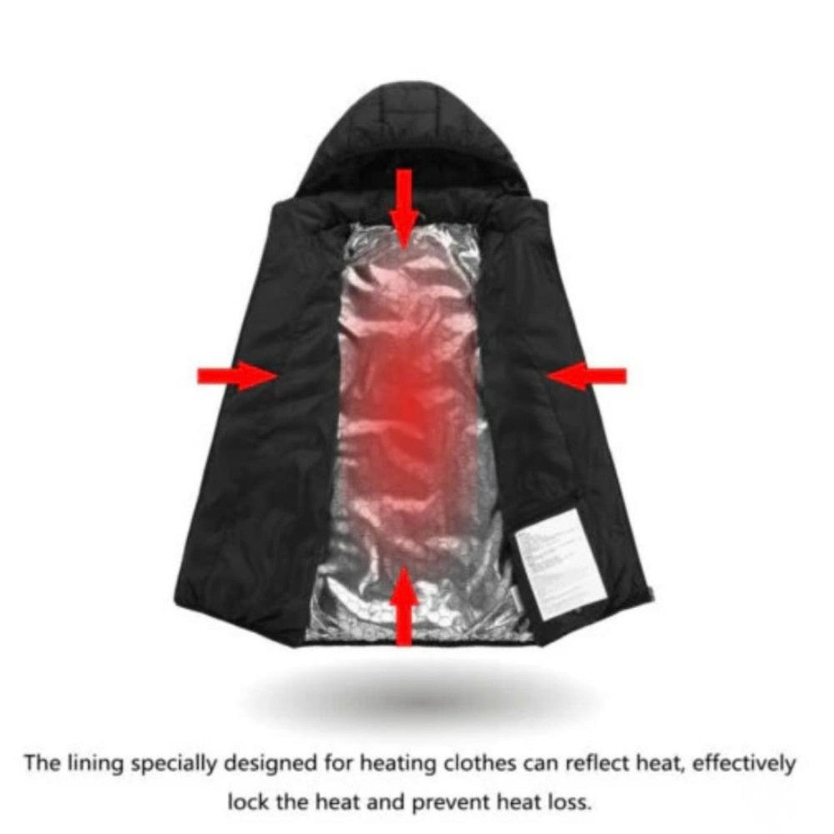 USB Thermal Heated Winter Coat with Detachable Hood and Multiple Heating Zones