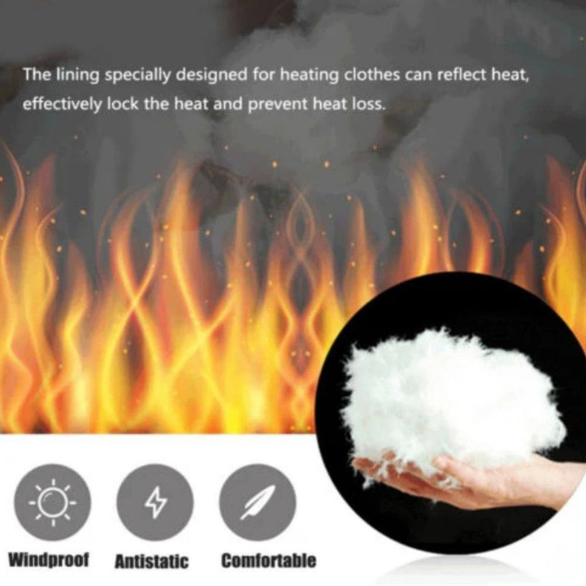 USB Thermal Heated Winter Coat with Detachable Hood and Multiple Heating Zones