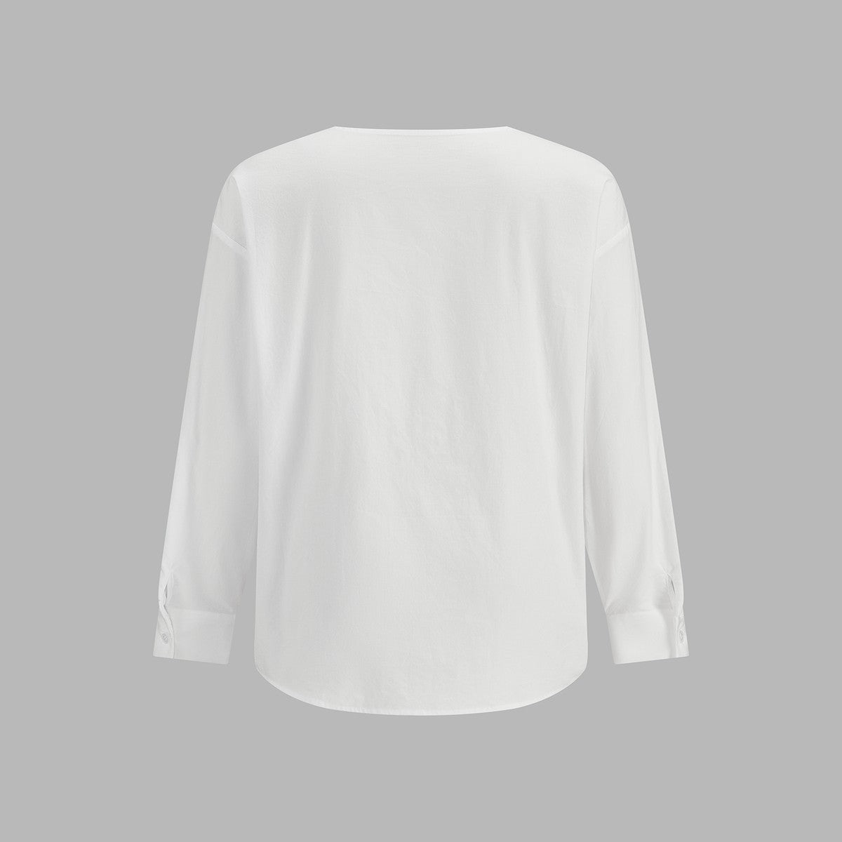 Layered Turtleneck Knit Vest with White Long Sleeve Cotton Button Up Shirt