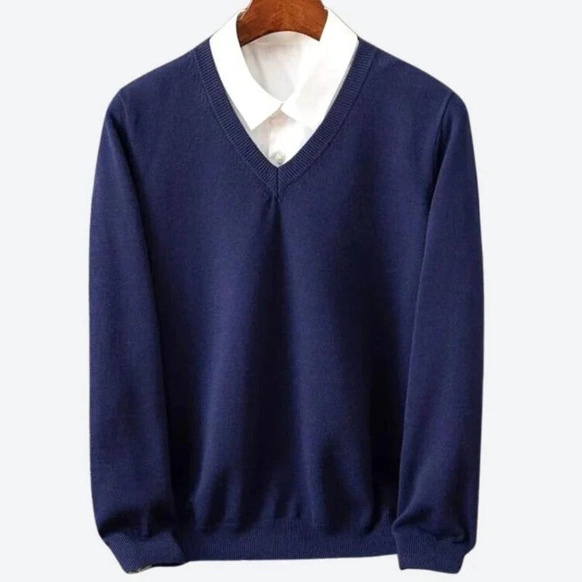 Casual Mens Cable Knit Pullover Sweater with Ribbed Stand Collar