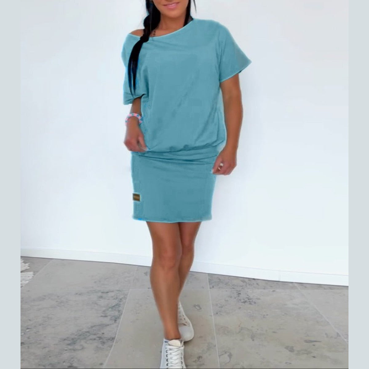 Long Sleeve Flowy Tiered Midi Dress with Mandarin Collar for Women