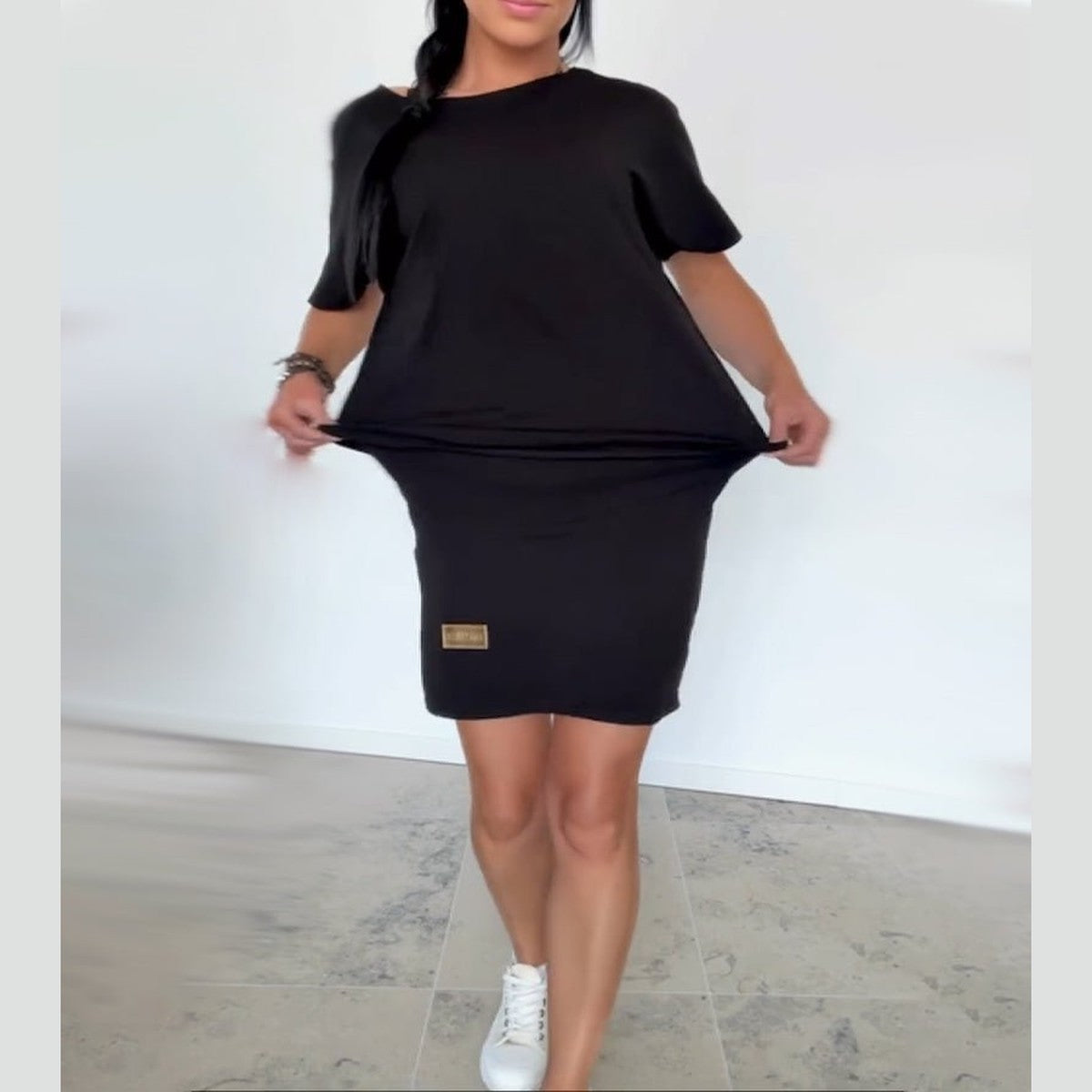 Long Sleeve Flowy Tiered Midi Dress with Mandarin Collar for Women