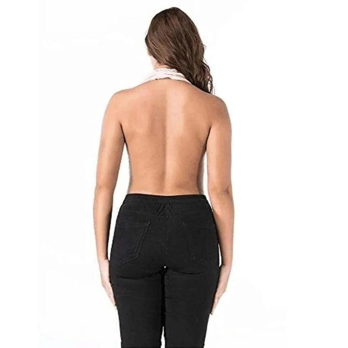 Halter Neck Sweat Absorbent Towel Bra with Soft Breathable Terry Cloth