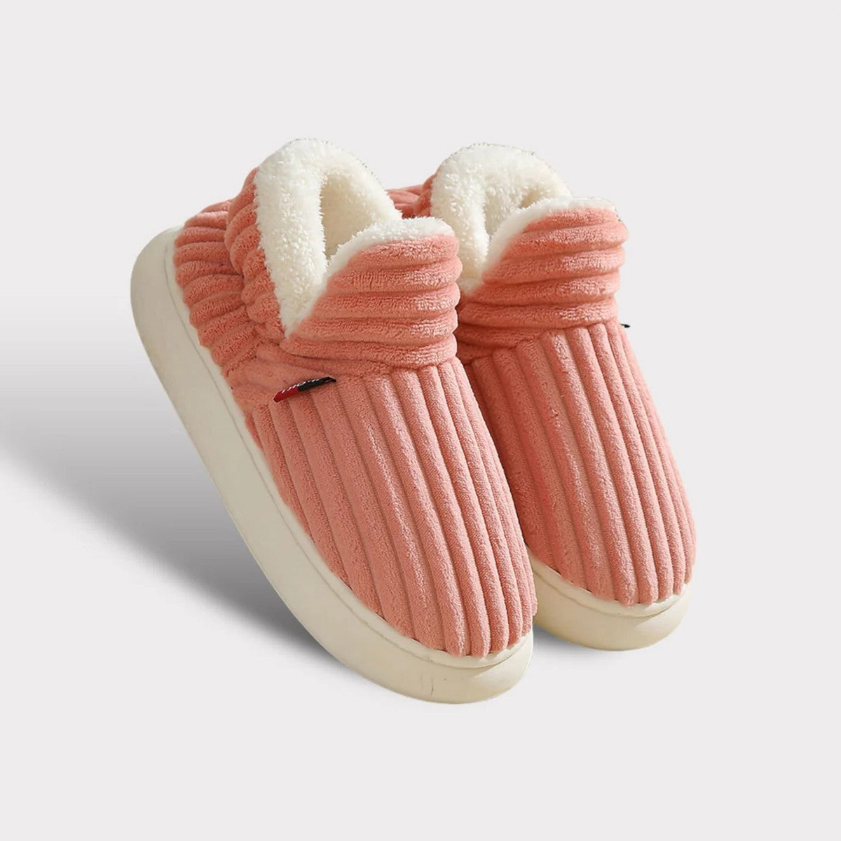 Padded Quilted House Slippers with Warm Fleece Lining and Non Slip Sole