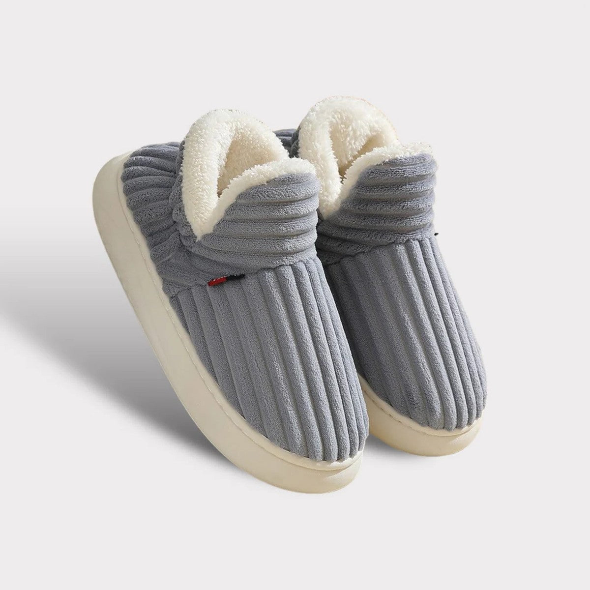 Padded Quilted House Slippers with Warm Fleece Lining and Non Slip Sole