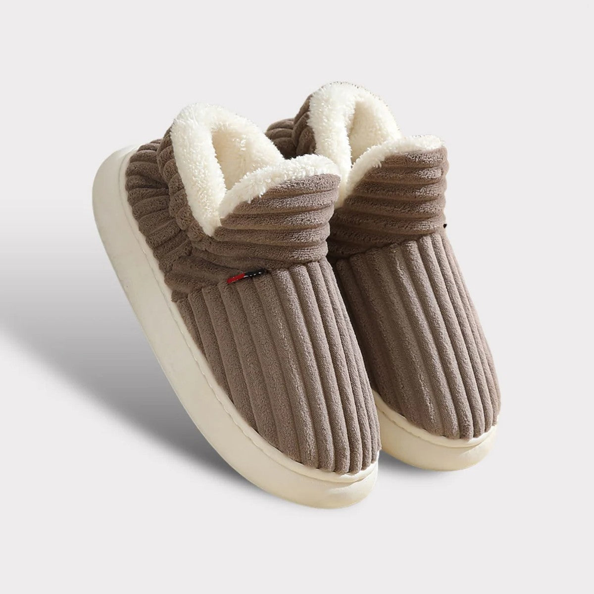 Padded Quilted House Slippers with Warm Fleece Lining and Non Slip Sole