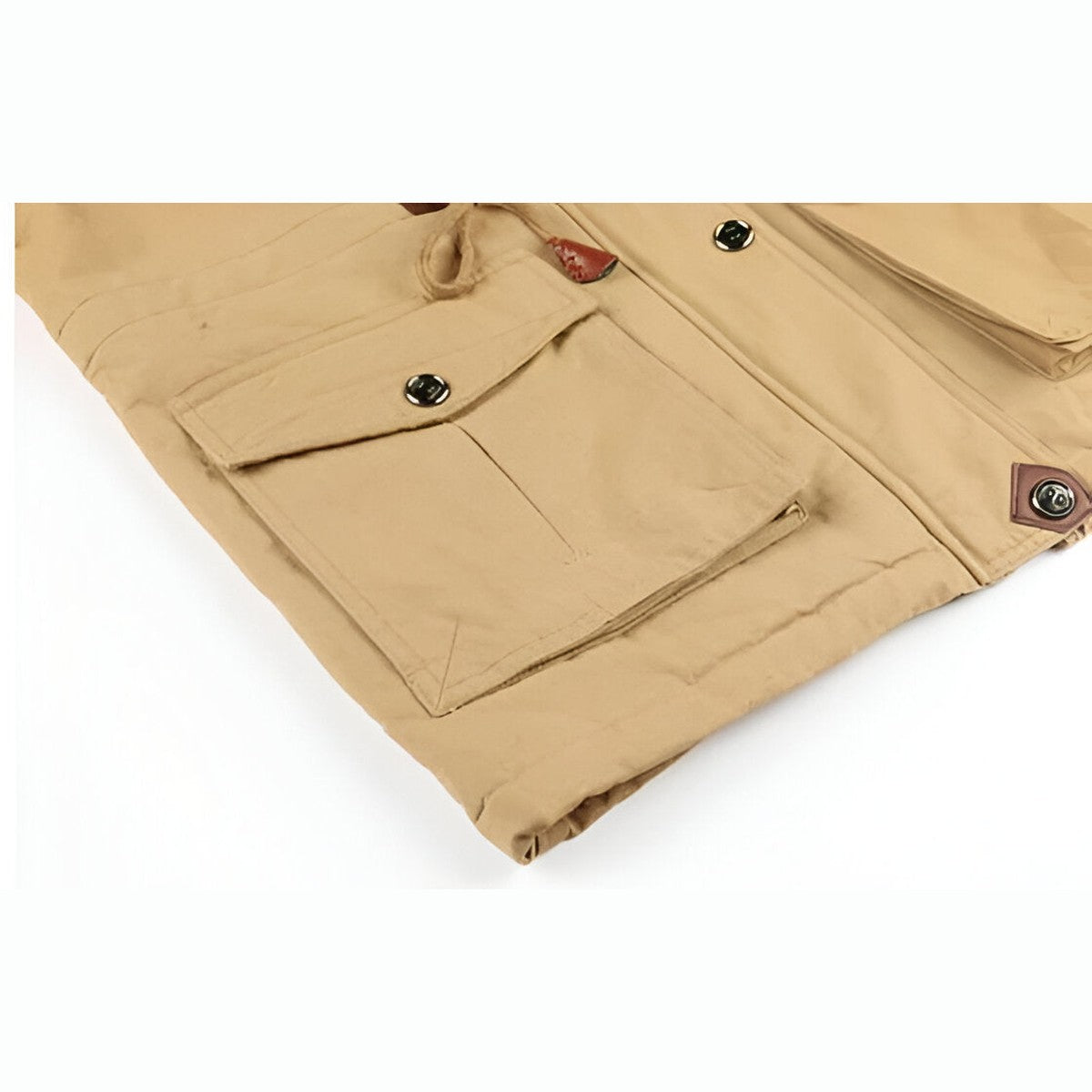 Men Tactical Fleece Hooded Jacket with Zipper Pockets for Winter Outdoor Warmth