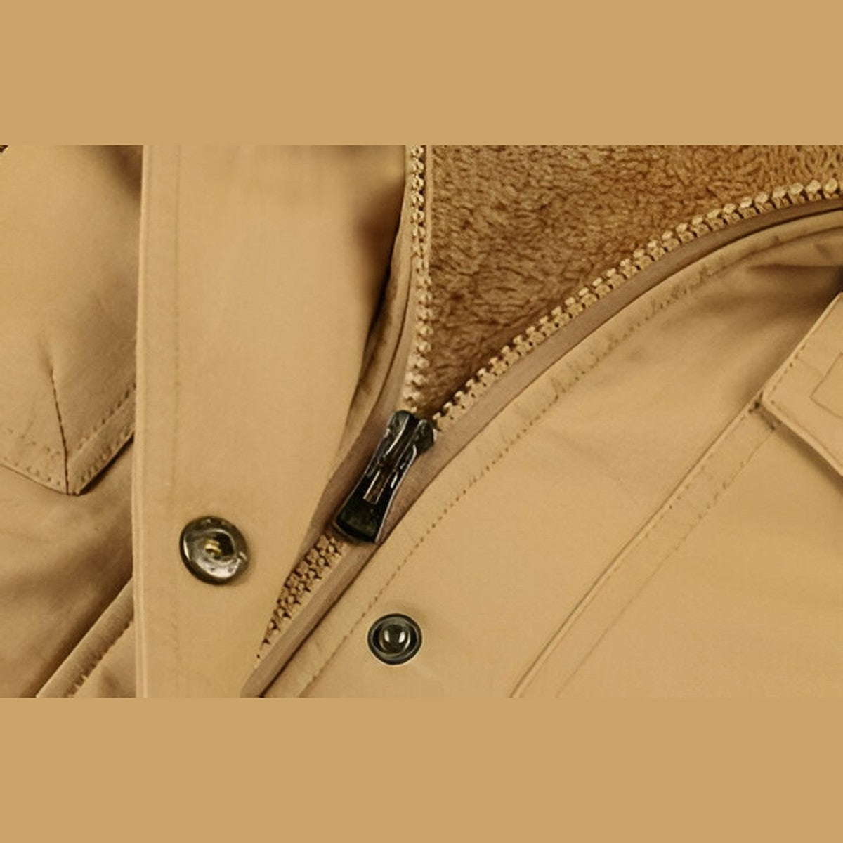 Men Tactical Fleece Hooded Jacket with Zipper Pockets for Winter Outdoor Warmth