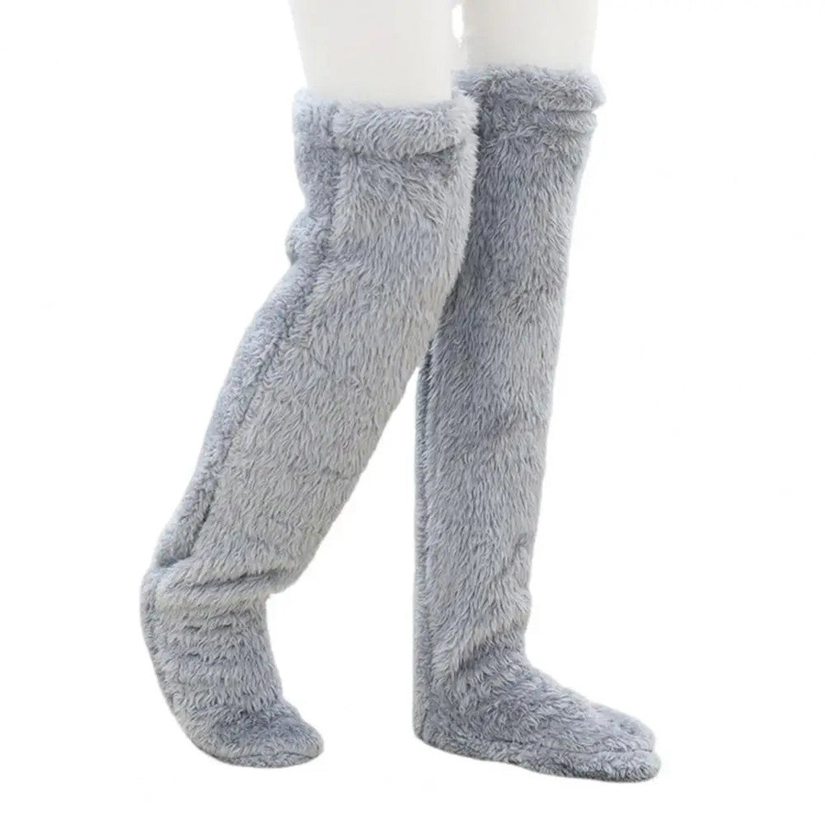 Fuzzy Over the Knee Thermal Leg Warmers with Soft Fleece Lining