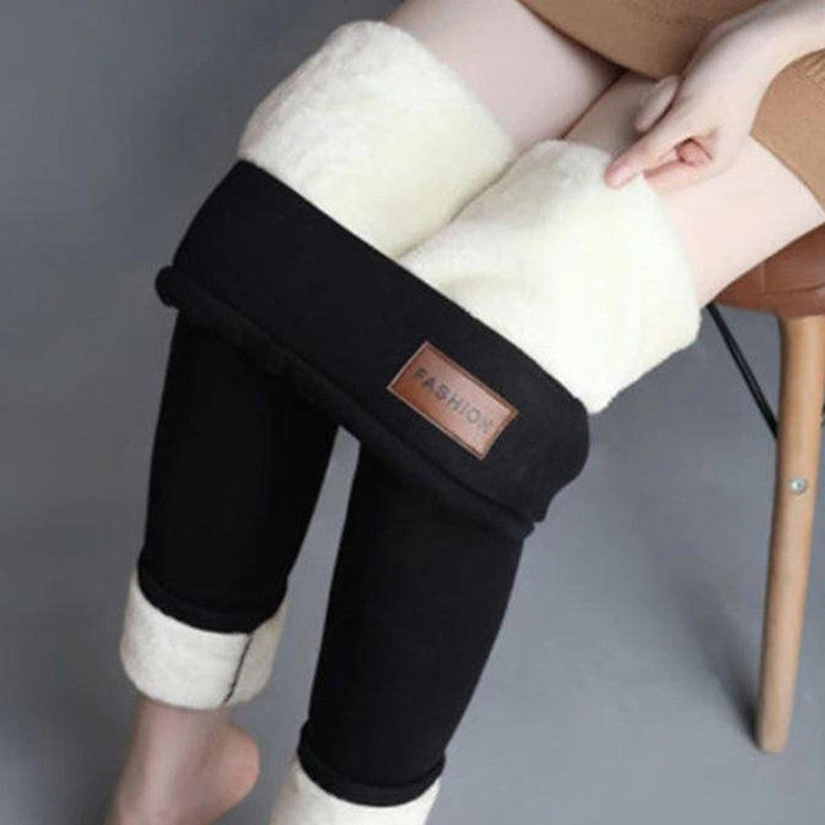 High Waisted Thermal Tights with Thick Fleece Lining for Cold Weather