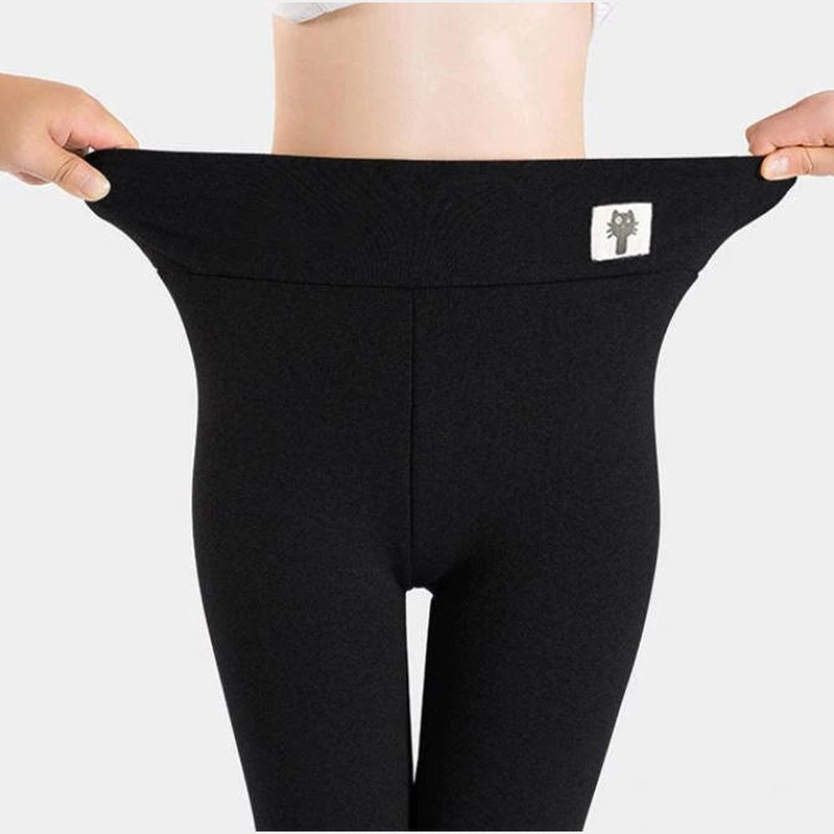 High Waisted Thermal Tights with Thick Fleece Lining for Cold Weather