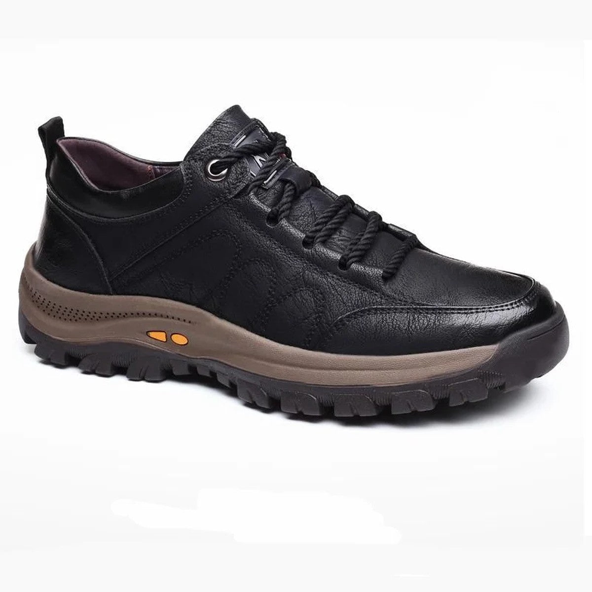Men Leather Walking Loafers with Cushioned Arch Support and Non Slip Rubber Soles