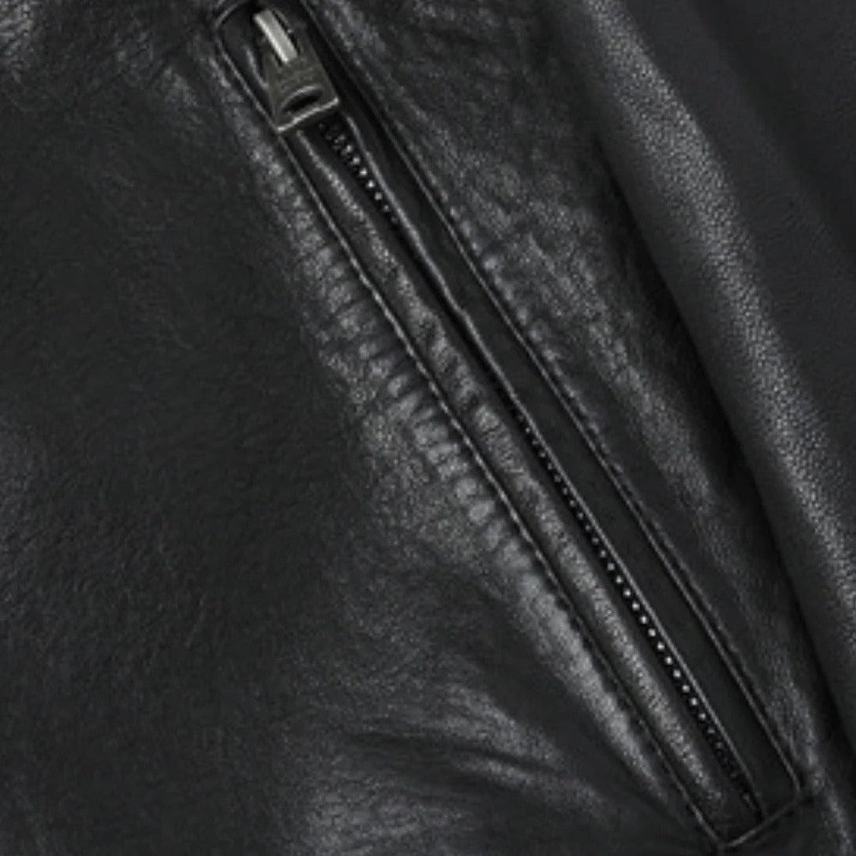 Faux Leather Motorcycle Biker Jacket with Stand Collar and Front Zipper