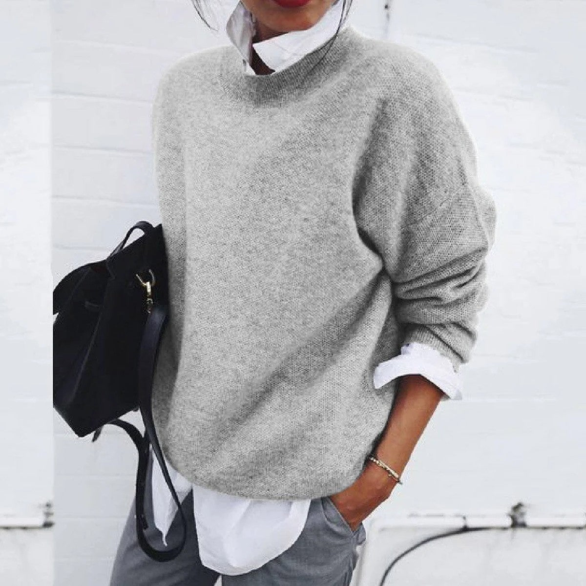Oversized Chunky Knit Cardigan Sweater with Open Front and Long Sleeves