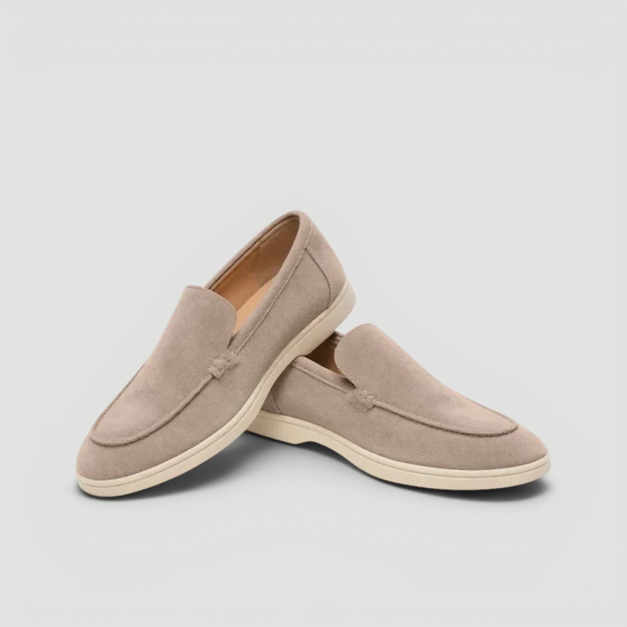 Men's classic leather slip-on loafers, perfect for smart-casual summer style and comfortable vacation wear.