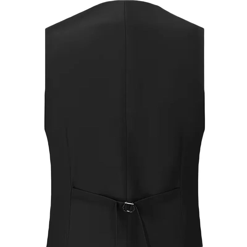 Business attire: men's slim fit double-breasted 3-piece suit with waistcoat, ideal for professionals.