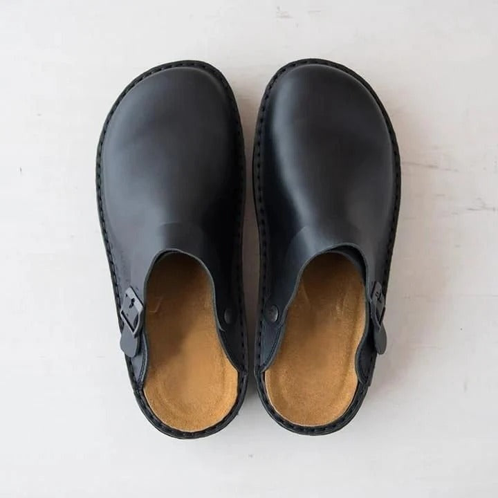 Mens Open Heel Clogs with Non-Slip Sole and Arch Support