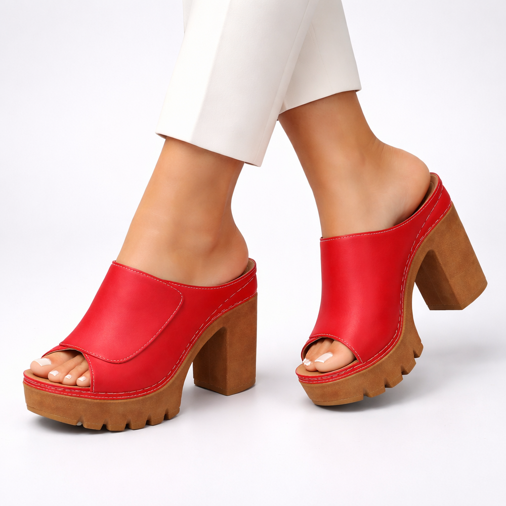 Noor | Strappy Platform Classic Heels
