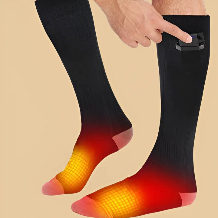 Rechargeable Heated Socks with Three Temperature Settings and 8-Hour Battery