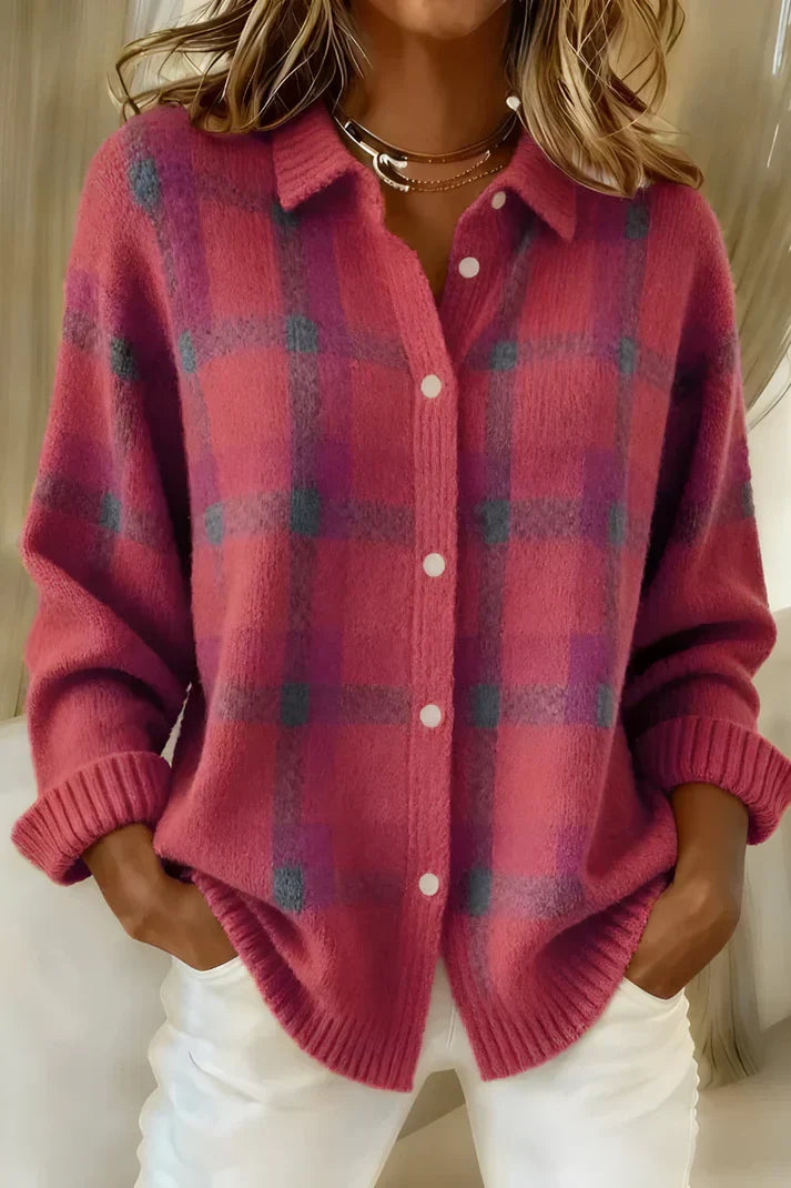 Longline Button Front Cardigan with Relaxed Fit and Extended Length