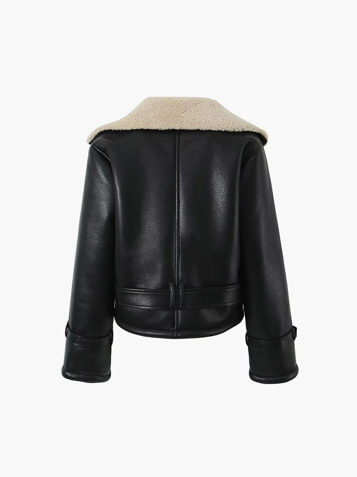 Faux Leather Jacket with Minky Lining and Shift Fit for Cooler Days