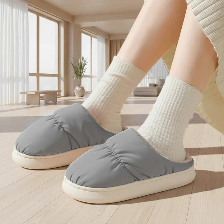 USB Heated Slippers with Plush Lining and Temperature Control for Indoor Wear