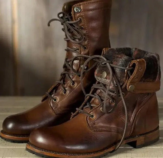 Lined Ankle Boots with Contoured Interior and Structured Outsole