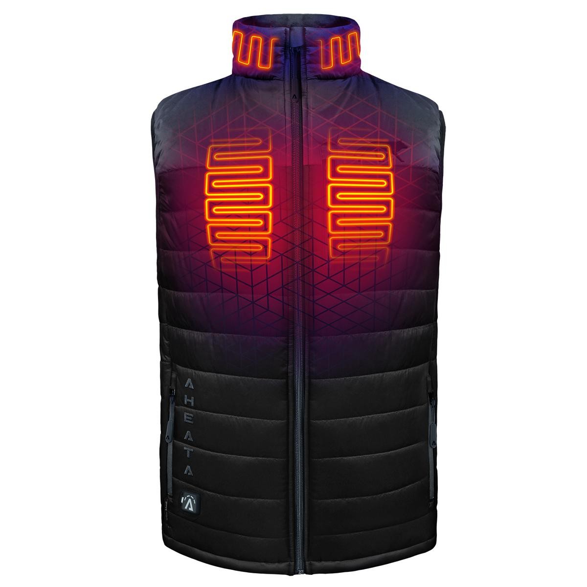 Men Electric Heated Puffer Vest with Rechargeable Battery Pack for Winter Outdoor Warmth
