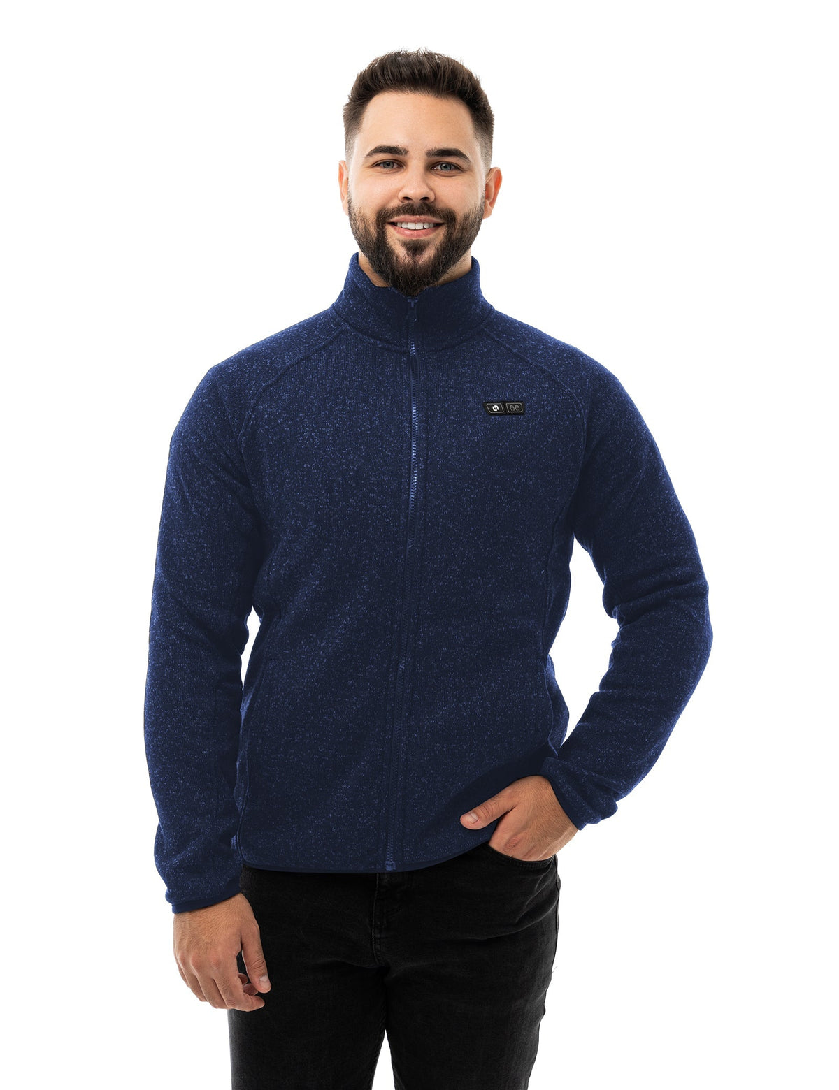 Heated Fleece Jacket with Five Carbon Fiber Zones and Universal Power Bank Charging