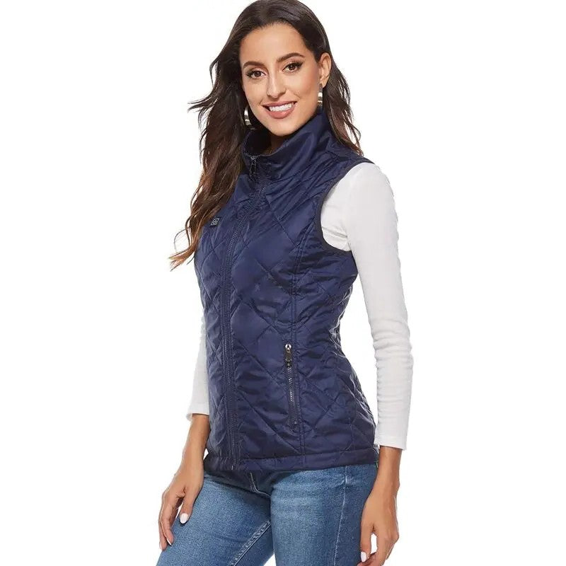 Womens Electric Heated Body Warmer Gilet with USB Charging for Winter