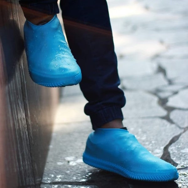 Waterproof Silicone Shoe Covers with Reusable Non Slip Grip for Rainy Days