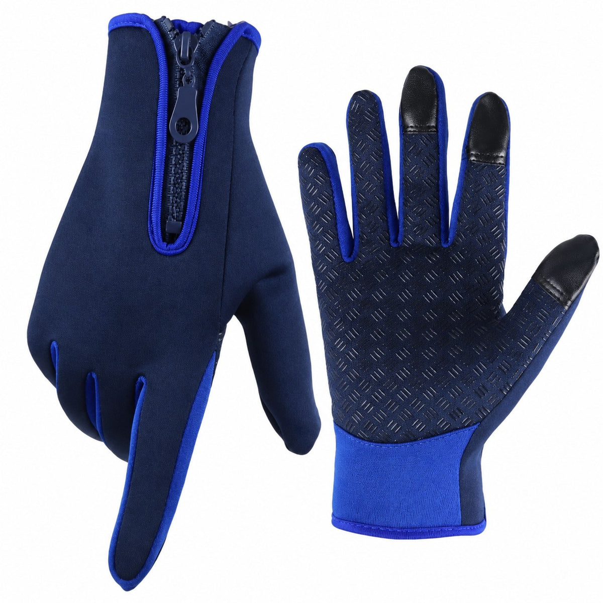 Fleece Lined Thermal Winter Gloves with Touchscreen Fingers and Anti Slip Grip