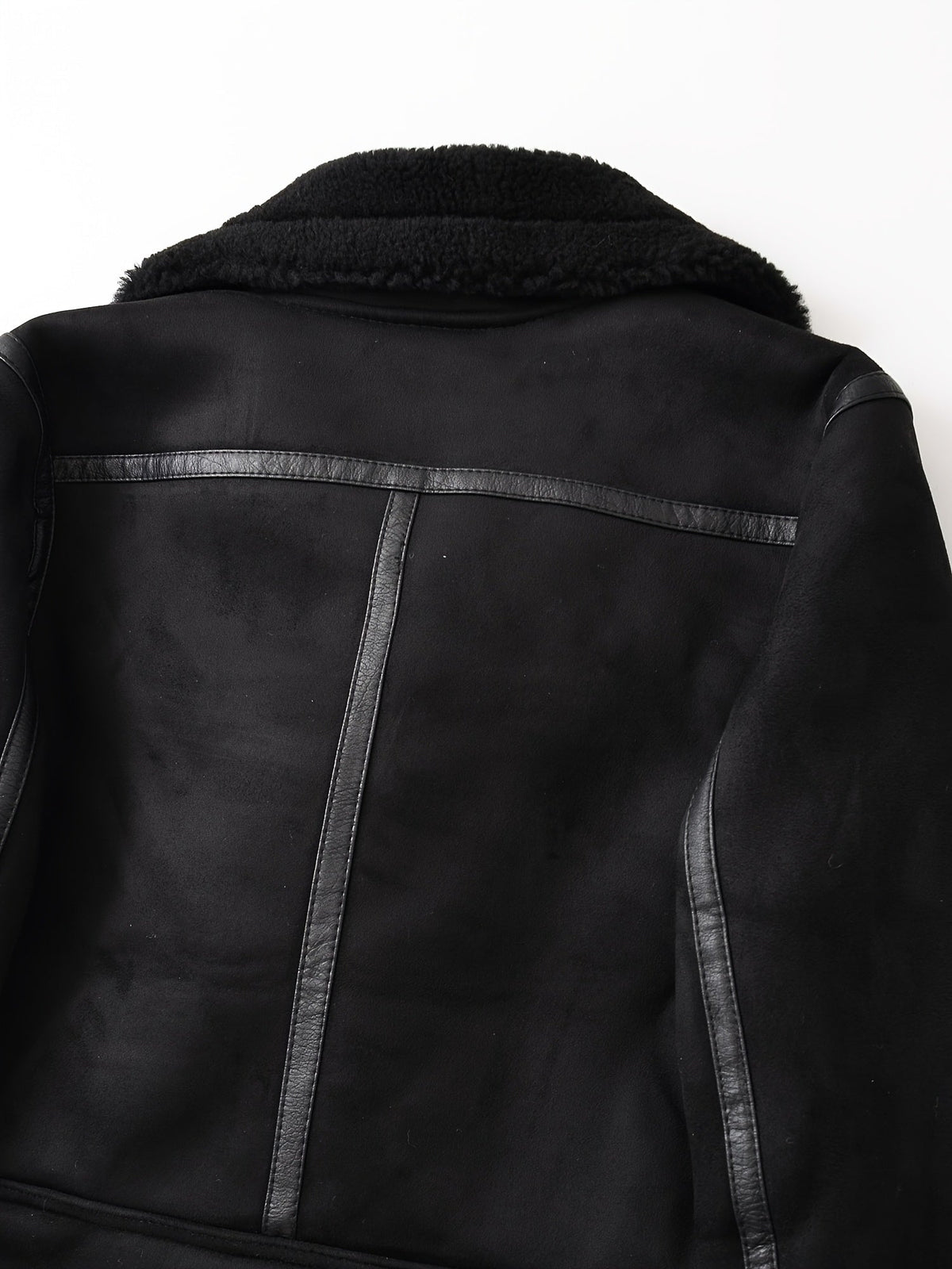 Aviator Jacket with Adjustable Waist Belt and Plush Lined Collar, Zippered Pockets