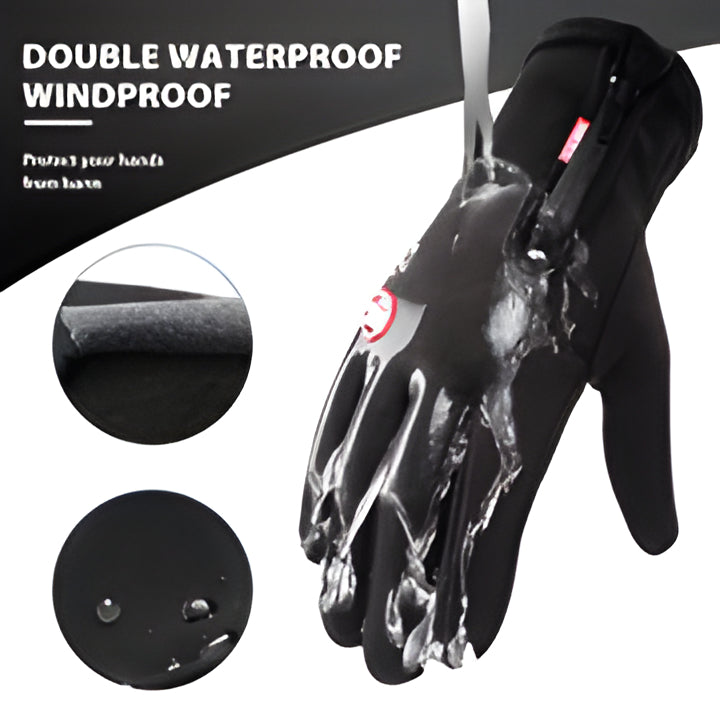 Heated Gloves with Conductive Thread and Fleece Lining for Outdoor Activities
