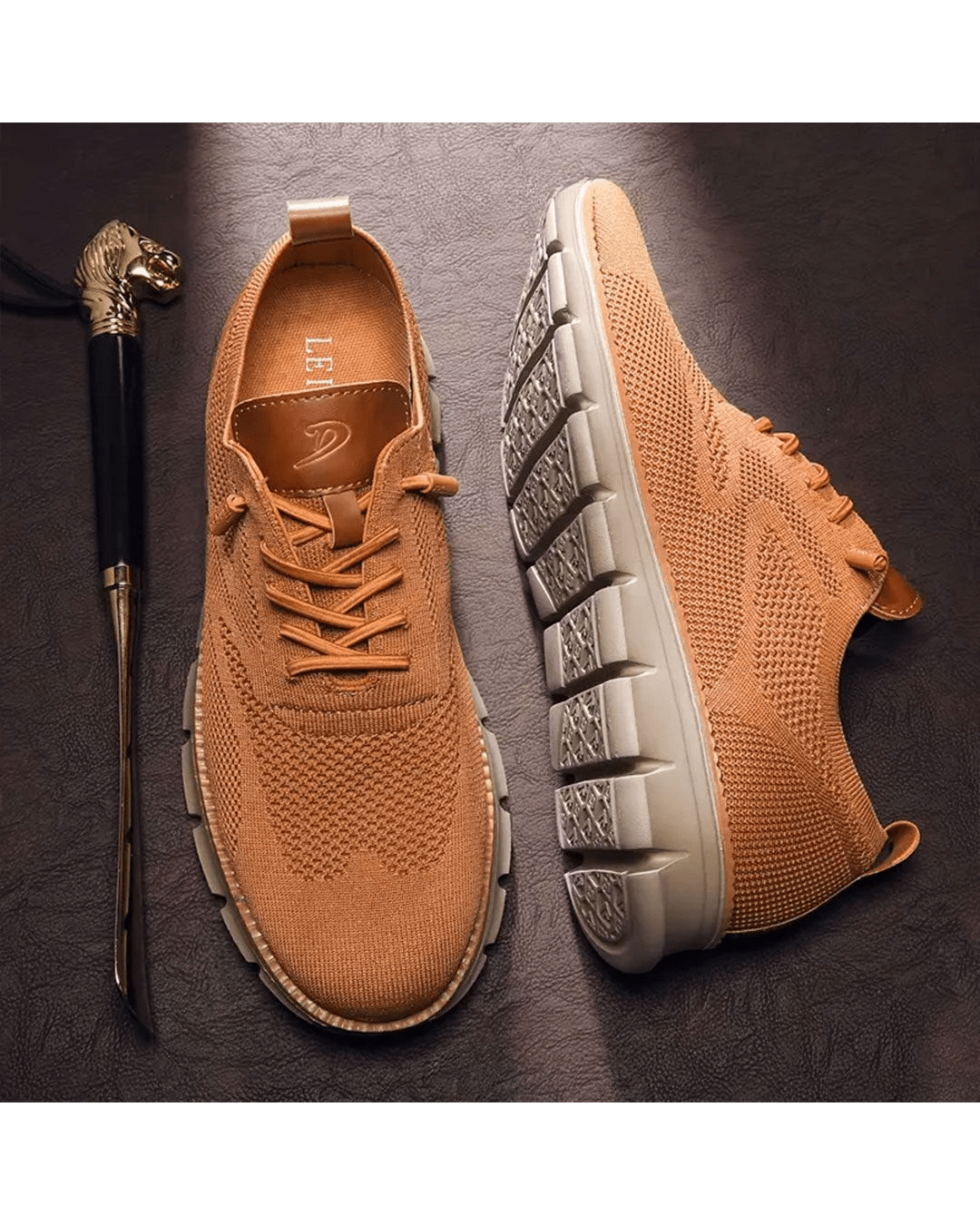 Mesh Sneakers with Shock Absorbing Sole and Ergonomic Outsole Minimalist Design