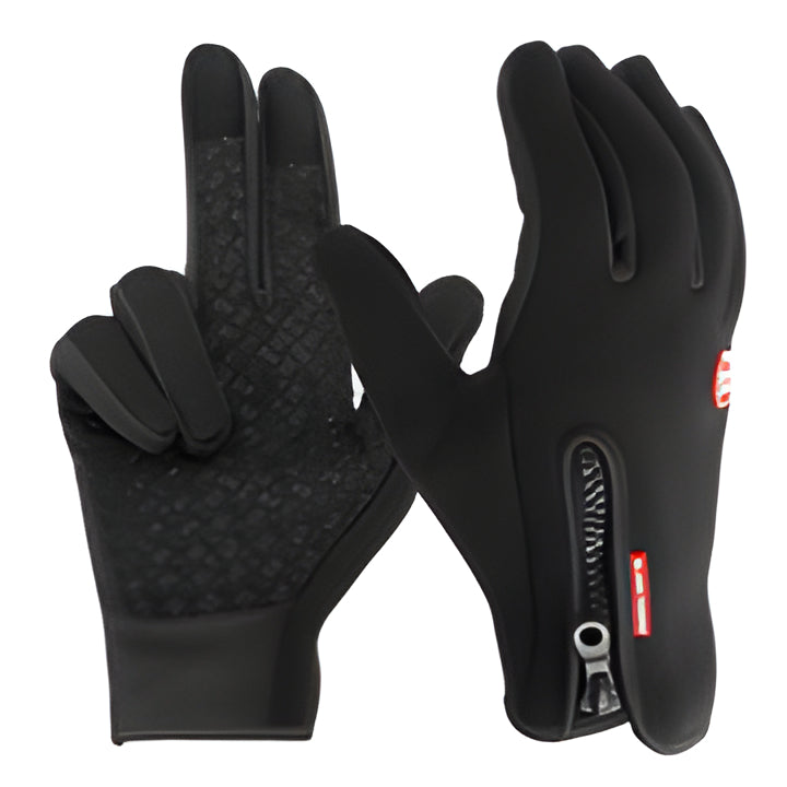 Heated Gloves with Conductive Thread and Fleece Lining for Outdoor Activities