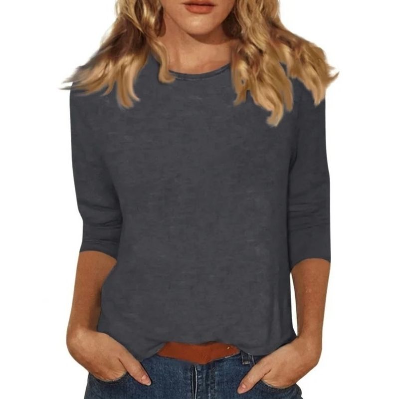 Women’s Long Sleeve Crewneck Top, Soft Casual Basic Shirt for Work and Everyday Wear